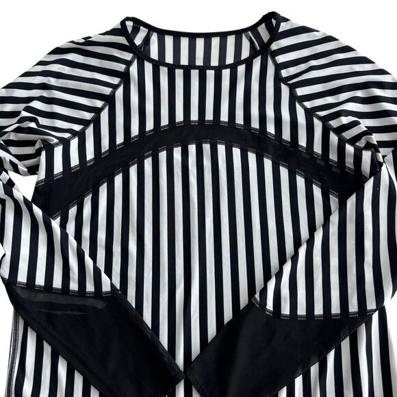 Lululemon Water: Sun Runner Long Sleeve Narrow Bold Stripe Vertical Prin… - Picture 12 of 13